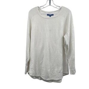 Apt.9 Womens Glitter Pullover Sweater Long Sleeve Ivory Size XL New